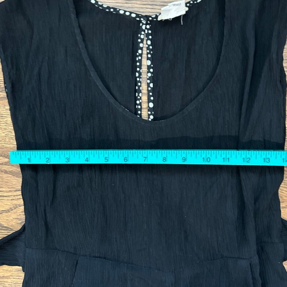 Anthropologie Black Wide Leg Jumpsuit Romper Tie Waist Cocktail Size 4 - Picture 7 of 10